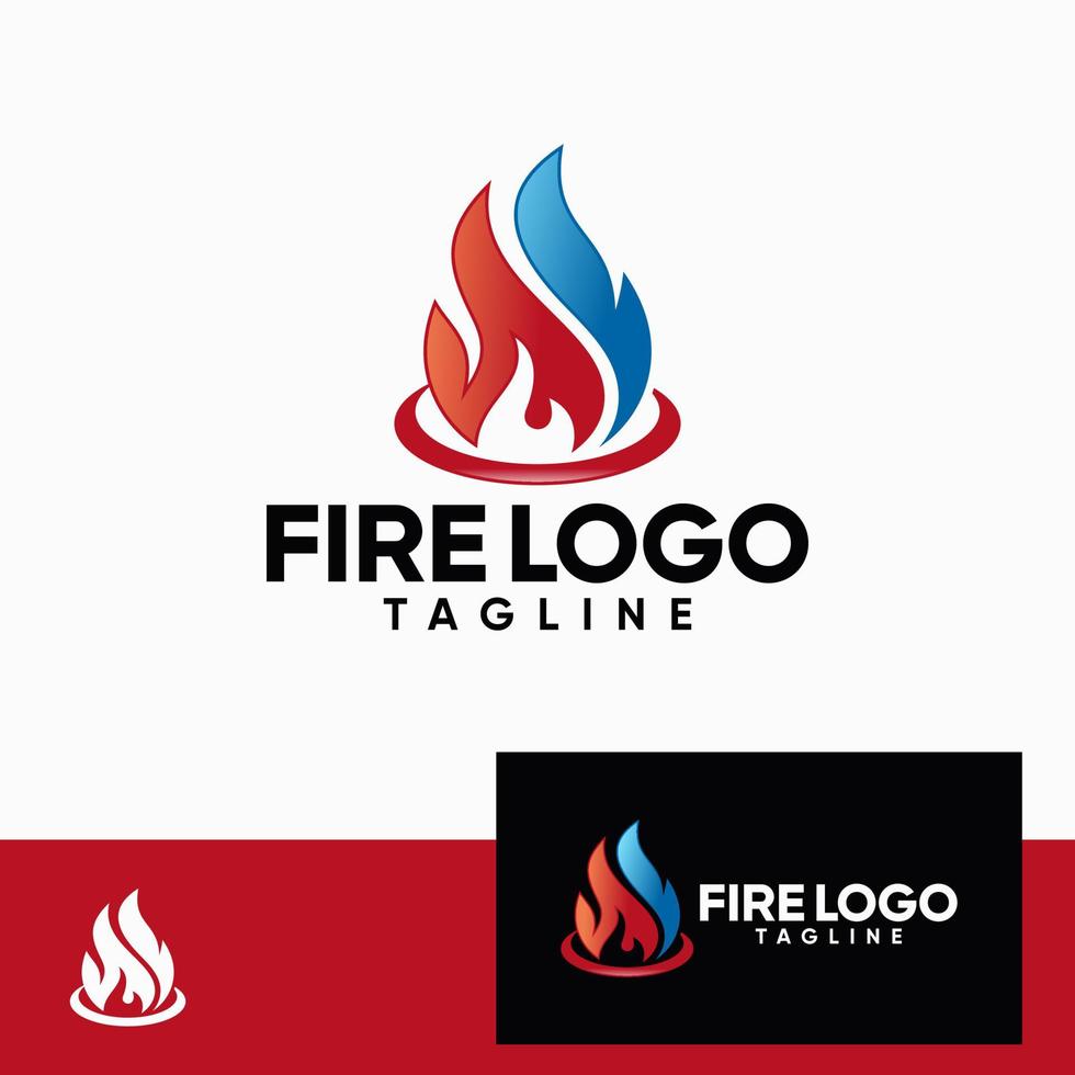 modello di vettore logo fiamma fuoco