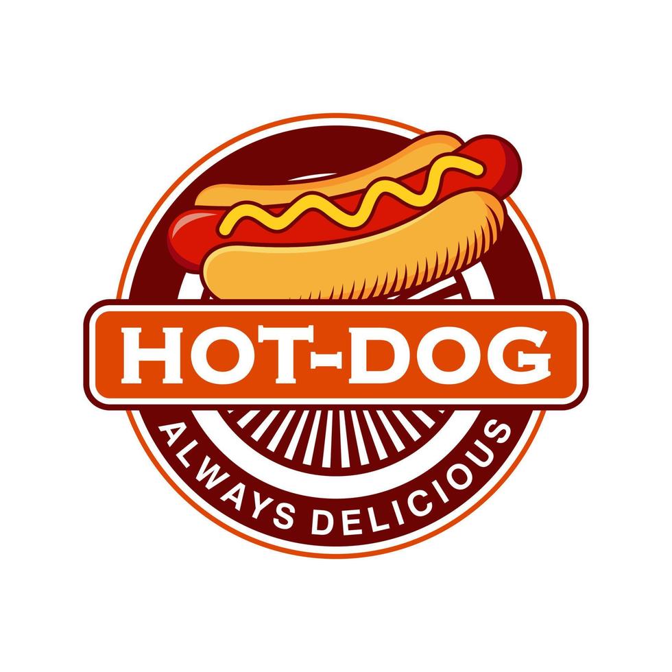 illustrazione vettoriale del logo hot dog