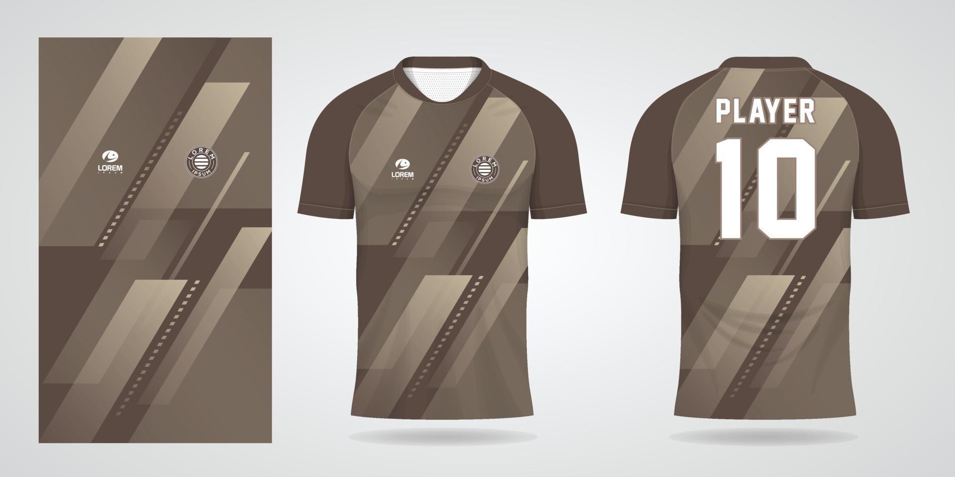 modello di design sportivo maglia da calcio marrone vettore