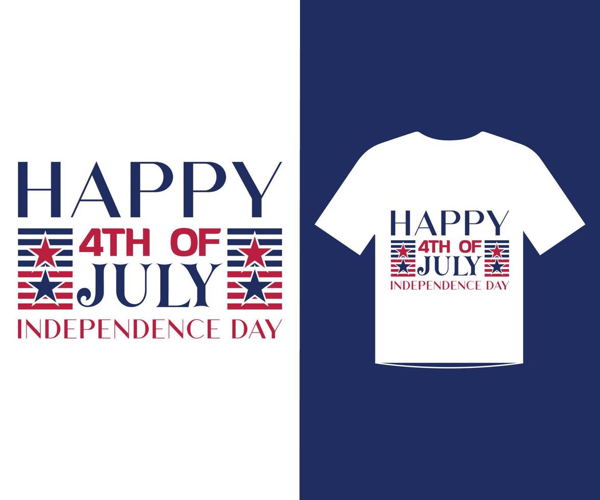 4 luglio t-shirt modello di disegno vettoriale per felice giorno dell'indipendenza