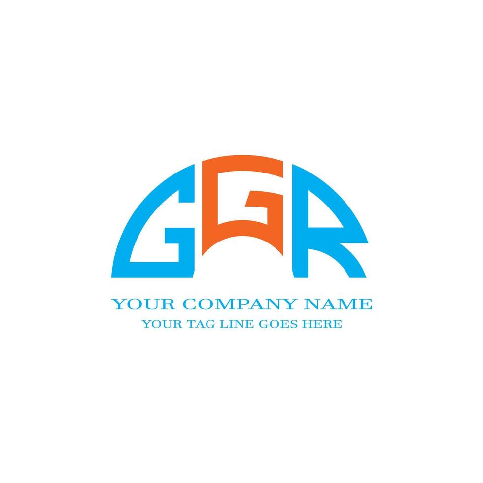 ggr lettera logo design creativo con grafica vettoriale