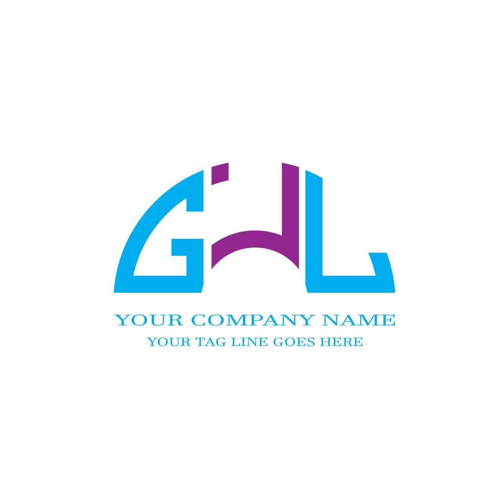 gjl lettera logo design creativo con grafica vettoriale