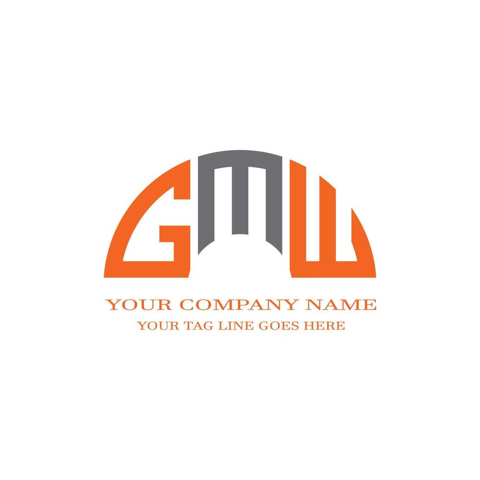 gmw lettera logo design creativo con grafica vettoriale