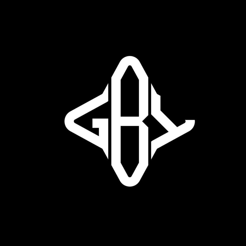 gby lettera logo design creativo con grafica vettoriale