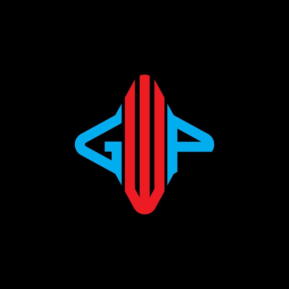 gwp lettera logo design creativo con grafica vettoriale