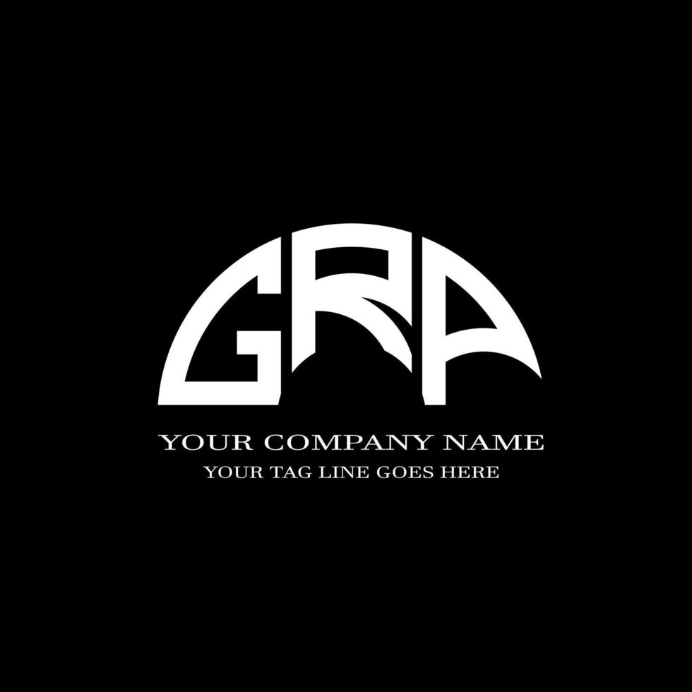 grp lettera logo design creativo con grafica vettoriale