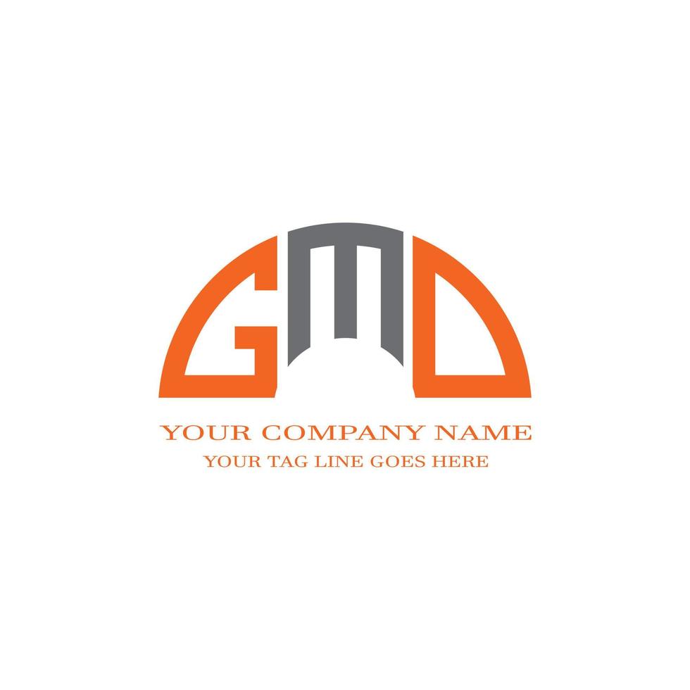 gmd lettera logo design creativo con grafica vettoriale