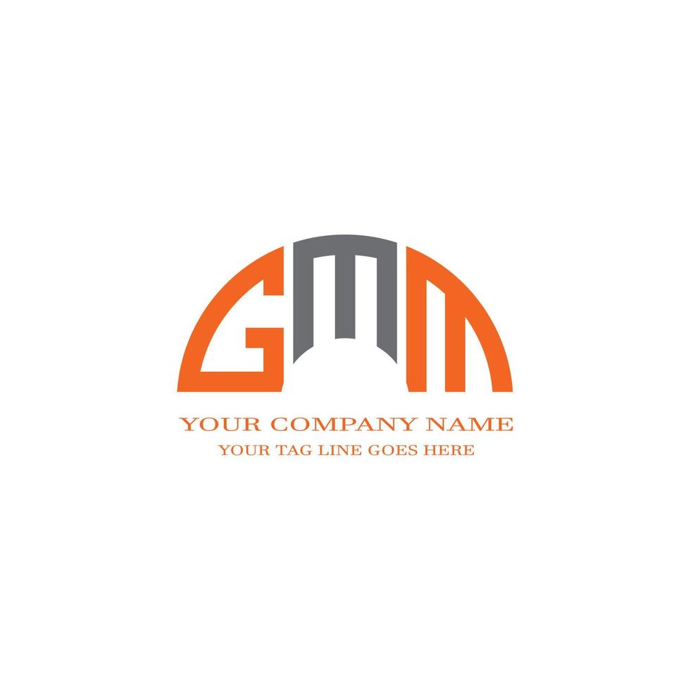 gmm lettera logo design creativo con grafica vettoriale