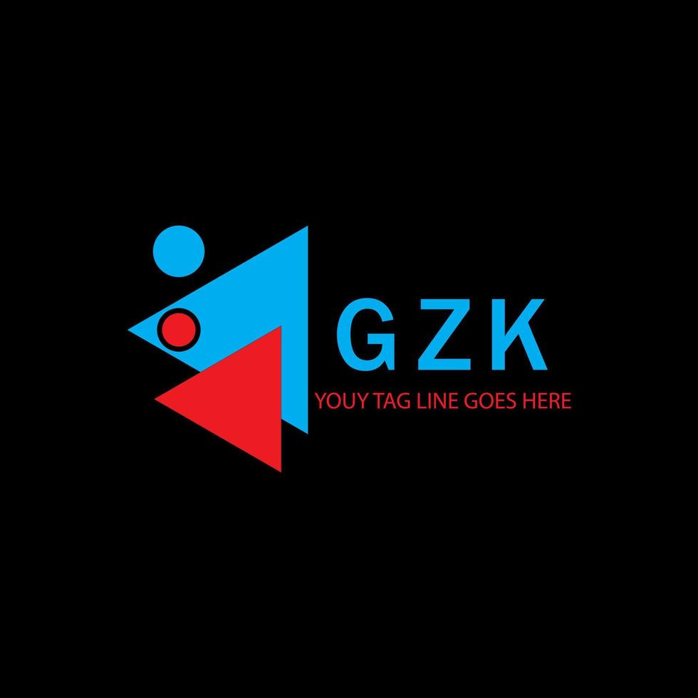 gzk lettera logo design creativo con grafica vettoriale