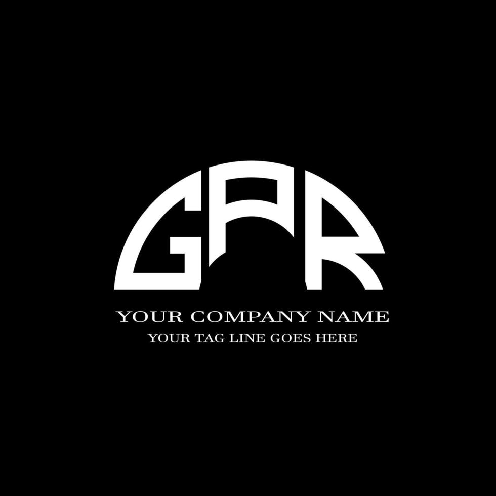 gpr lettera logo design creativo con grafica vettoriale