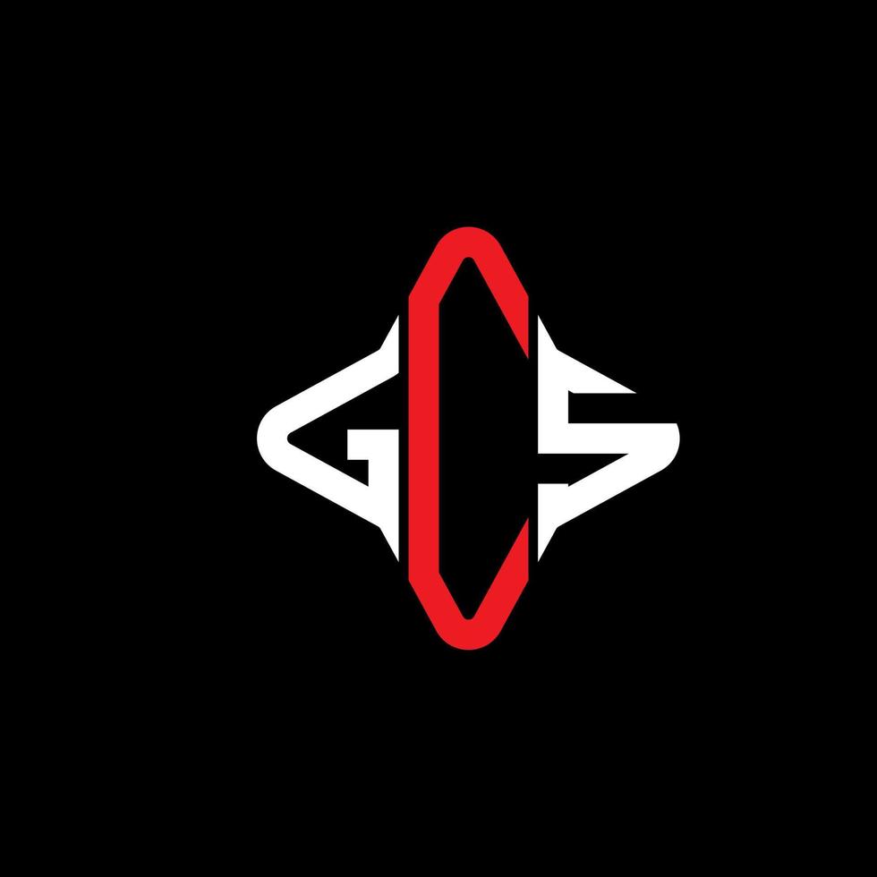 gcs lettera logo design creativo con grafica vettoriale