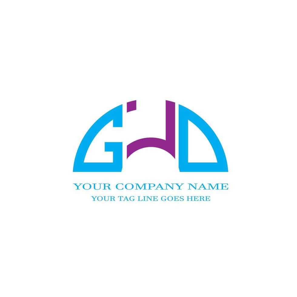 gjd lettera logo design creativo con grafica vettoriale