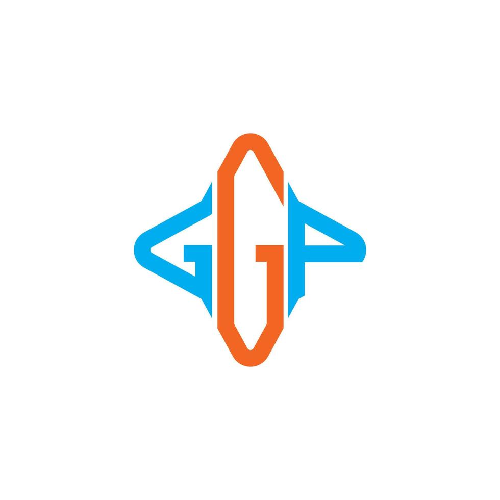 ggp lettera logo design creativo con grafica vettoriale