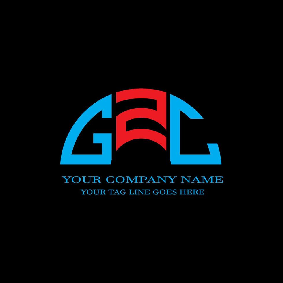 gzc lettera logo design creativo con grafica vettoriale