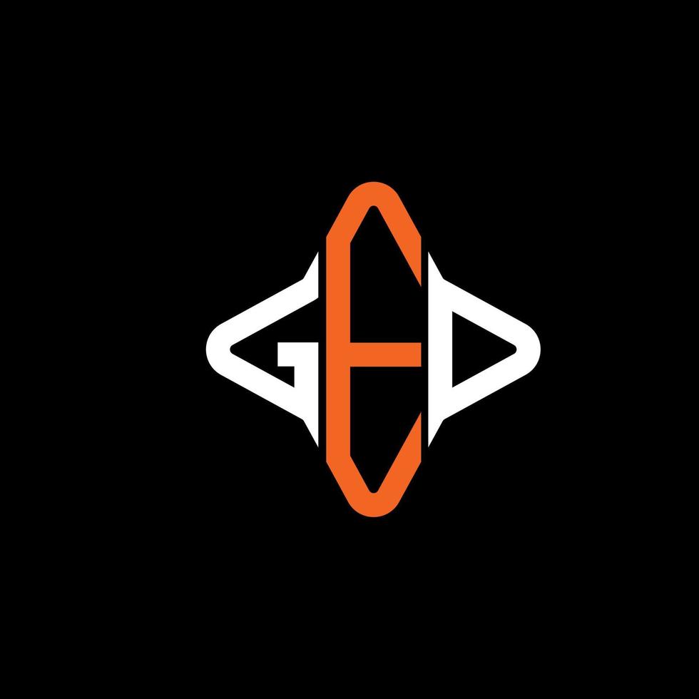 ged lettera logo design creativo con grafica vettoriale