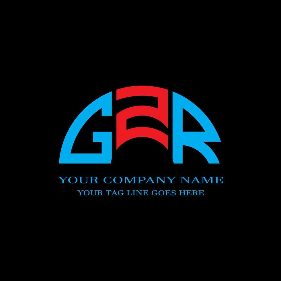 gzr lettera logo design creativo con grafica vettoriale