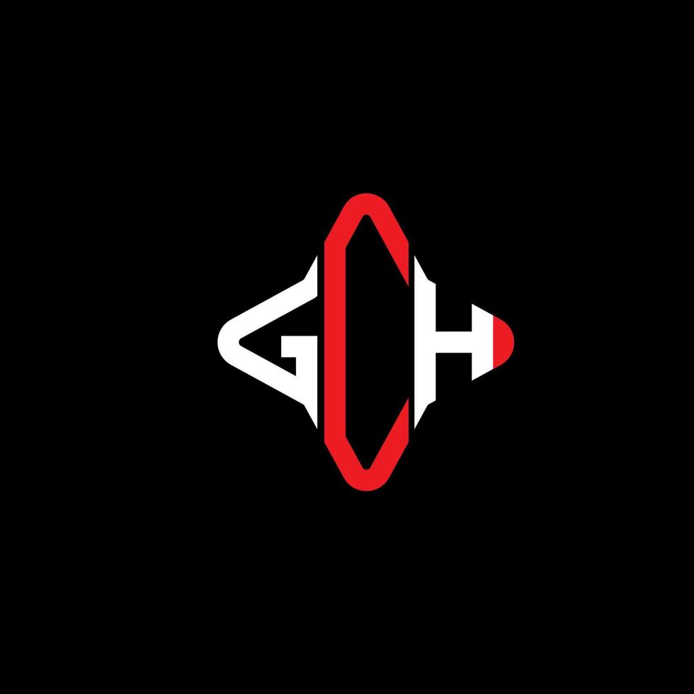 gch lettera logo design creativo con grafica vettoriale