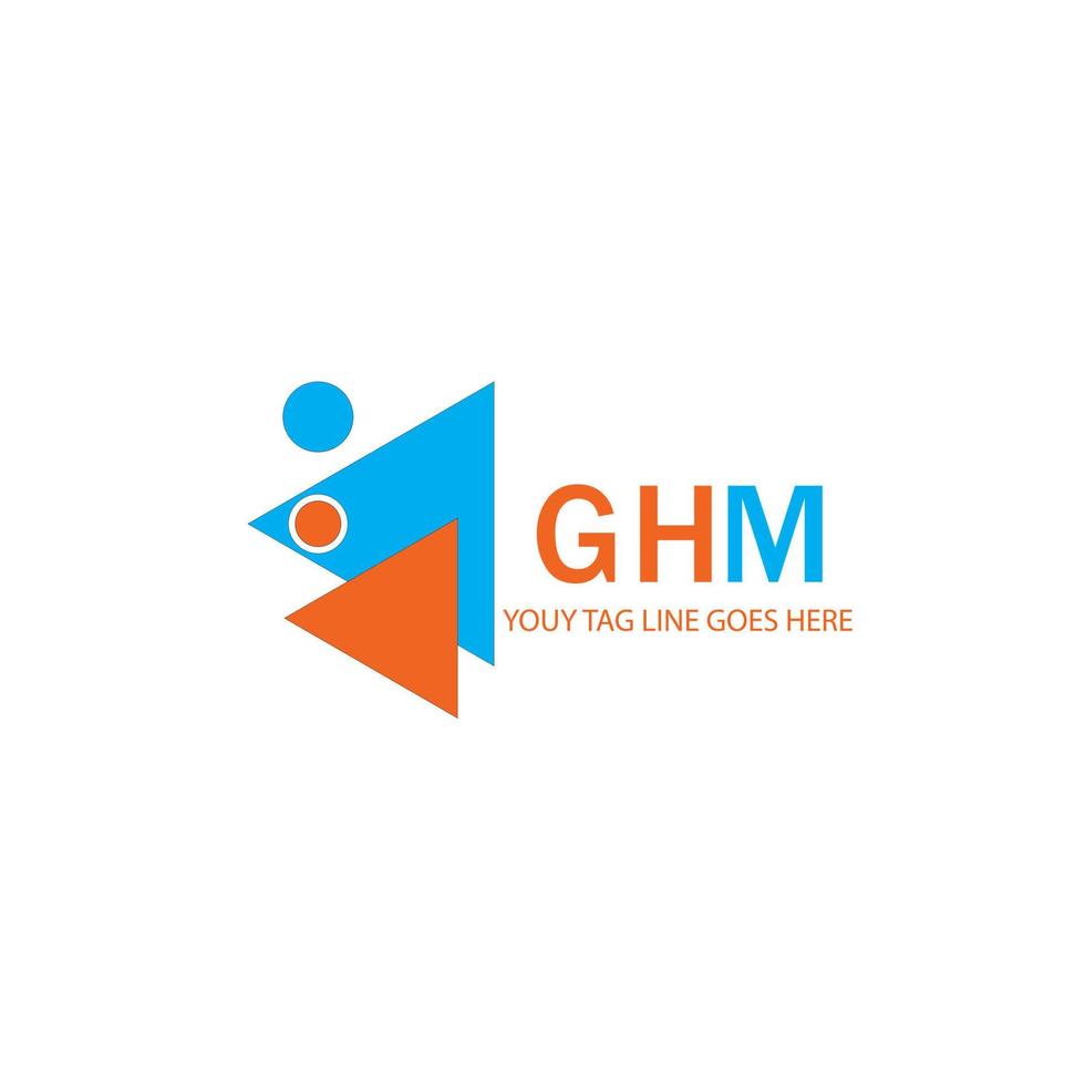 ghm lettera logo design creativo con grafica vettoriale