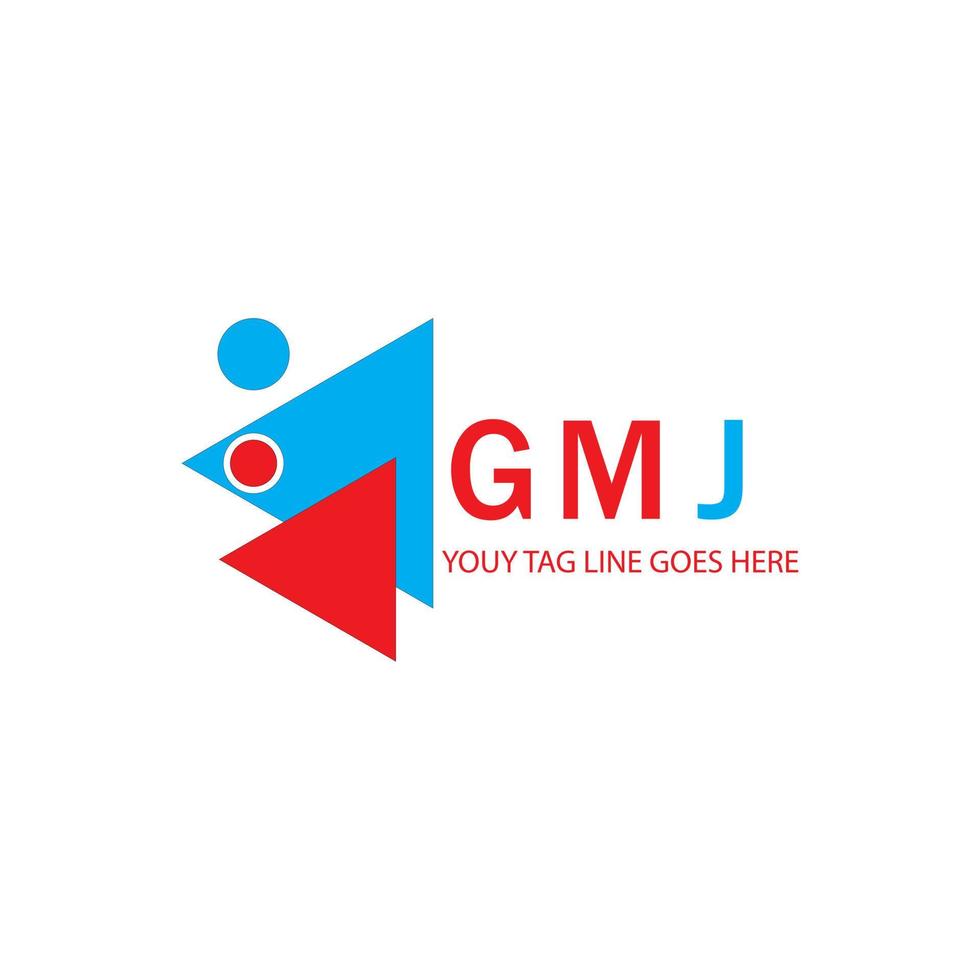 gmj lettera logo design creativo con grafica vettoriale