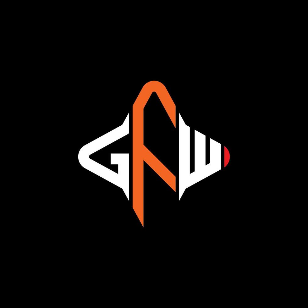 gfw lettera logo design creativo con grafica vettoriale