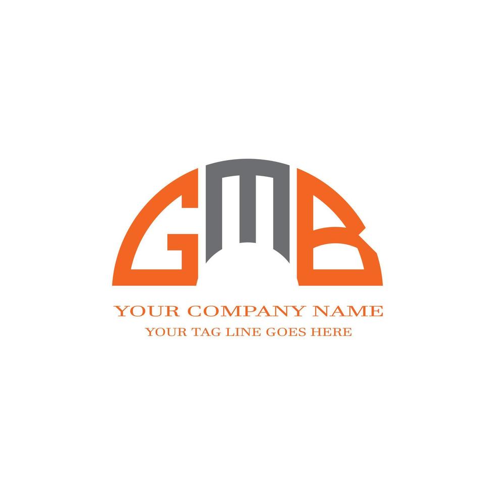 gmb lettera logo design creativo con grafica vettoriale