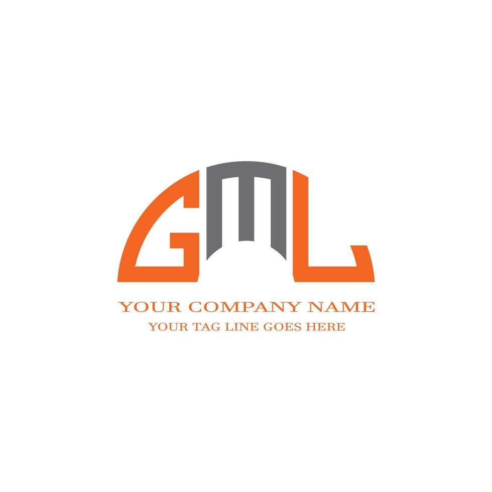 gml lettera logo design creativo con grafica vettoriale