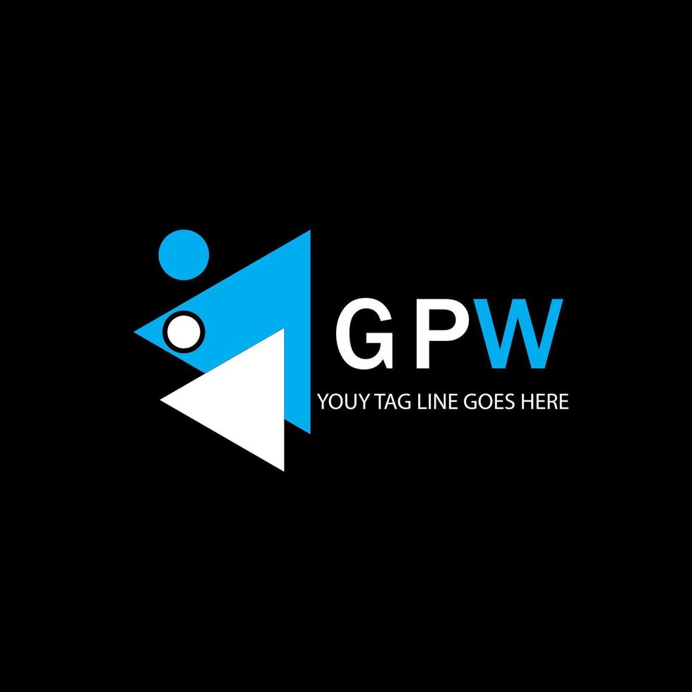 gpw lettera logo design creativo con grafica vettoriale