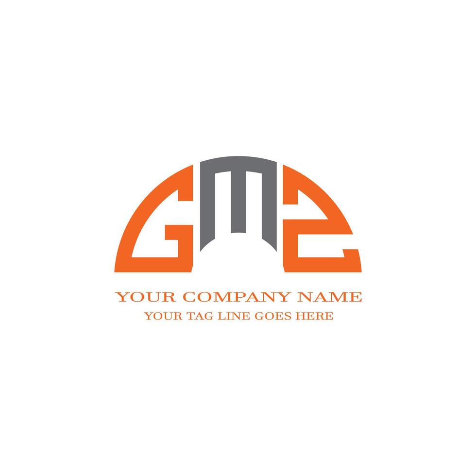 gmz lettera logo design creativo con grafica vettoriale