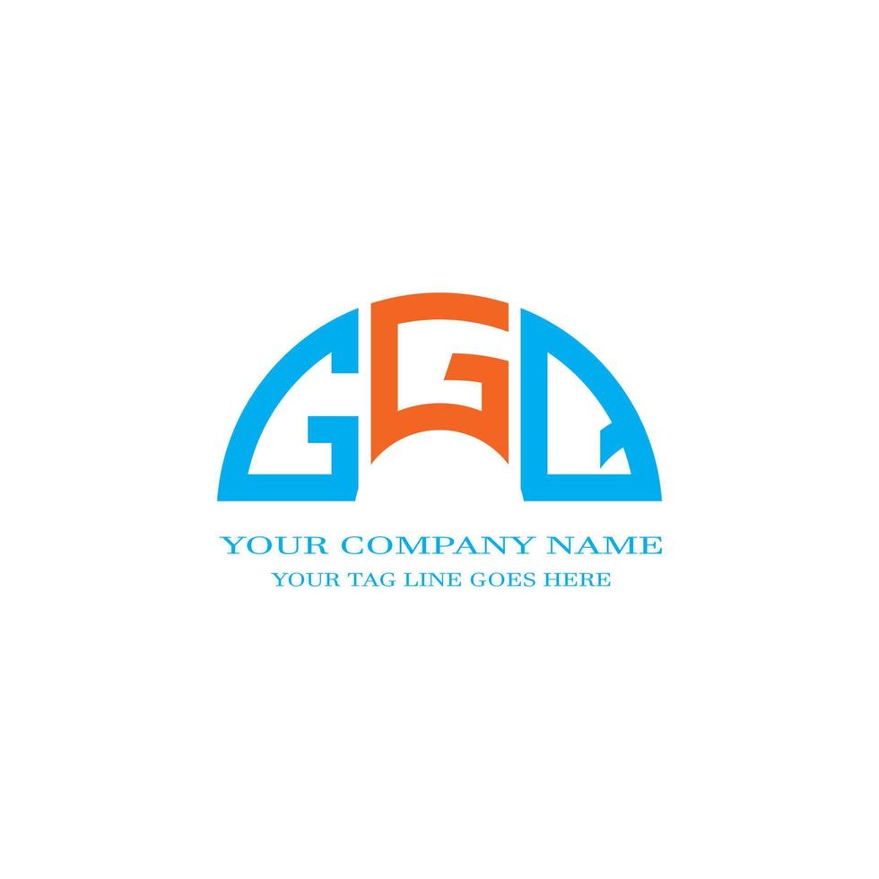 ggq lettera logo design creativo con grafica vettoriale