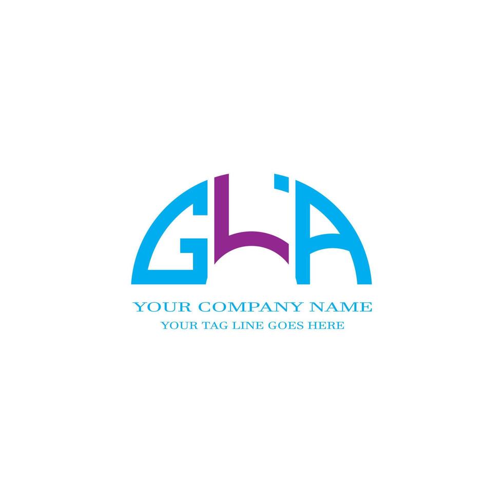 gla lettera logo design creativo con grafica vettoriale