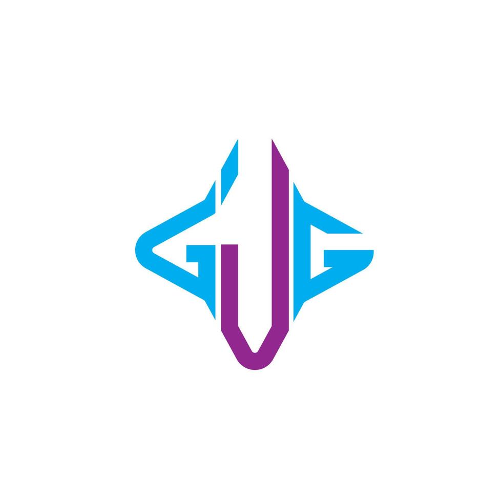 gjg lettera logo design creativo con grafica vettoriale