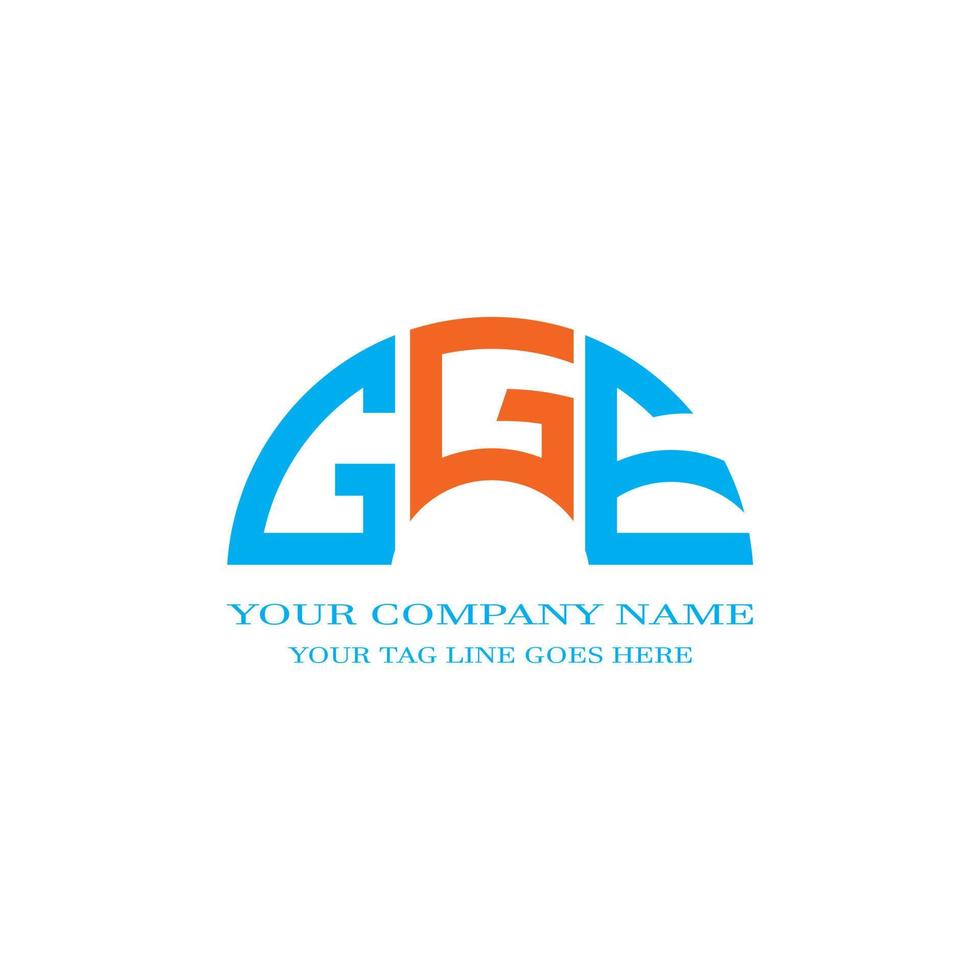 gge lettera logo design creativo con grafica vettoriale