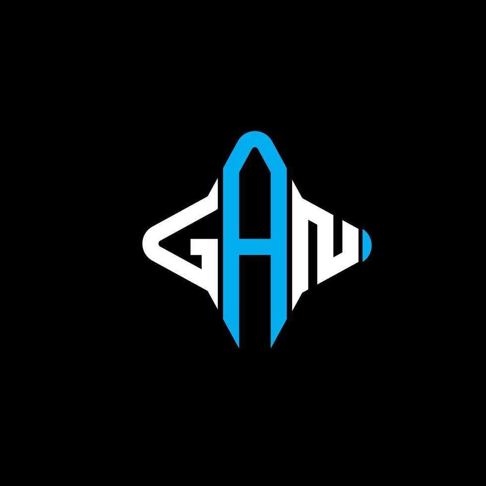 gan lettera logo design creativo con grafica vettoriale