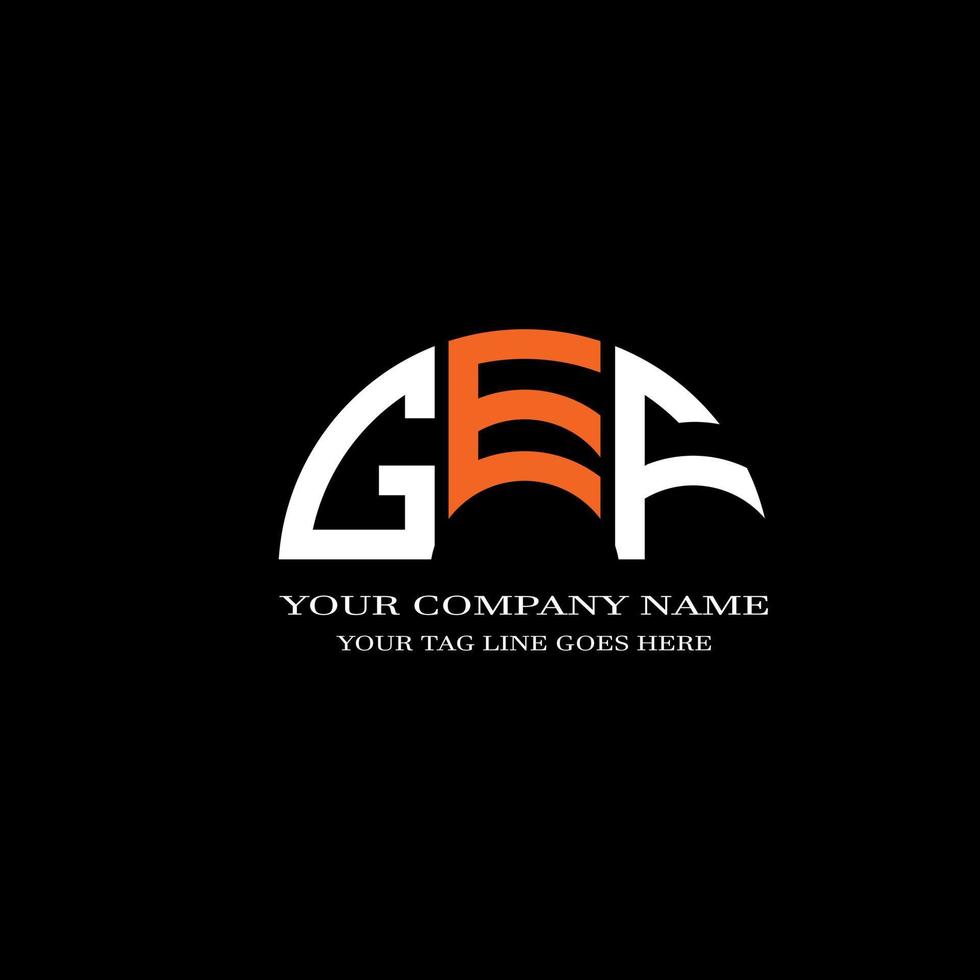 gef lettera logo design creativo con grafica vettoriale