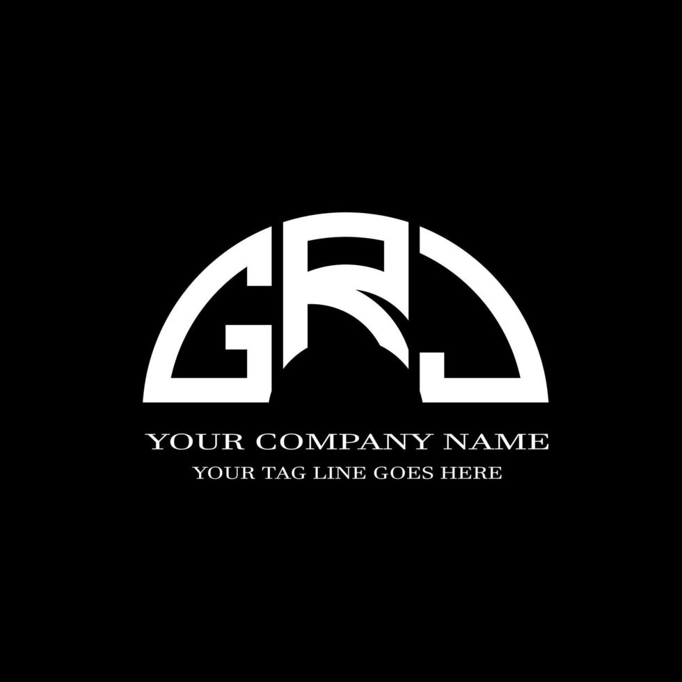 logo della lettera grj design creativo con grafica vettoriale