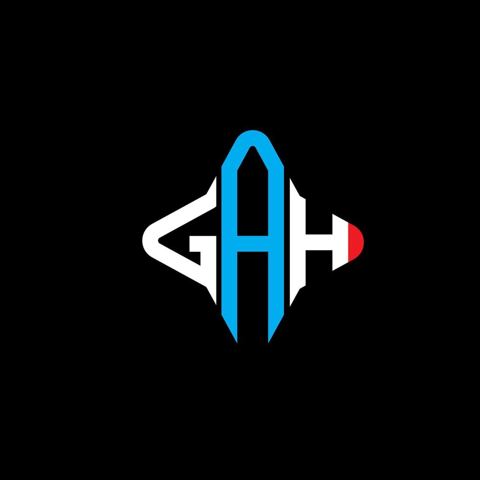 gah lettera logo design creativo con grafica vettoriale