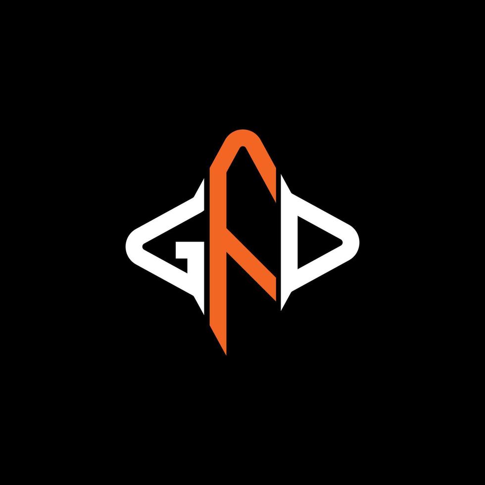 gfd lettera logo design creativo con grafica vettoriale