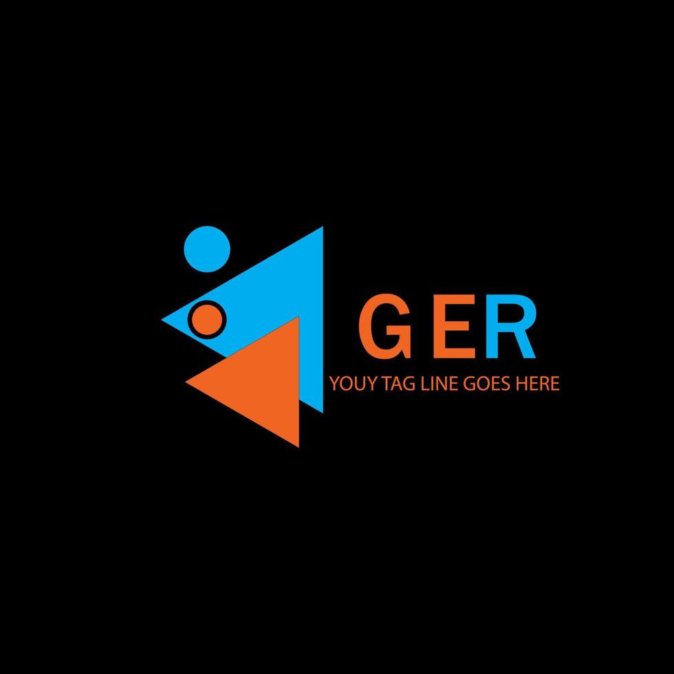 ger lettera logo design creativo con grafica vettoriale