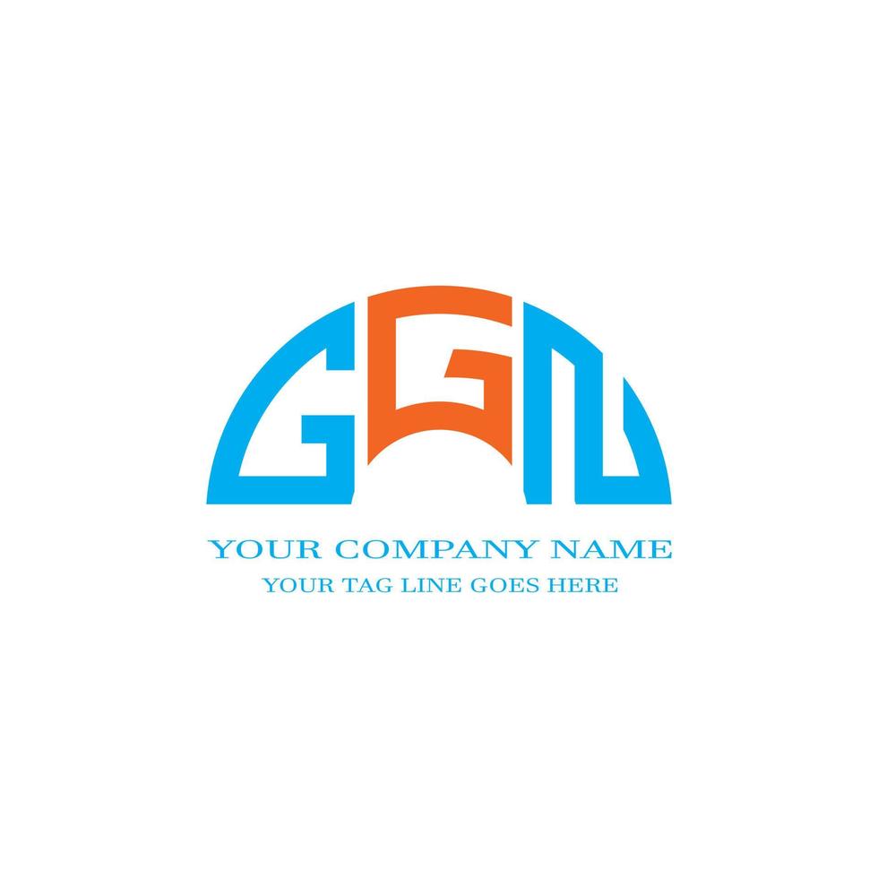 ggn lettera logo design creativo con grafica vettoriale