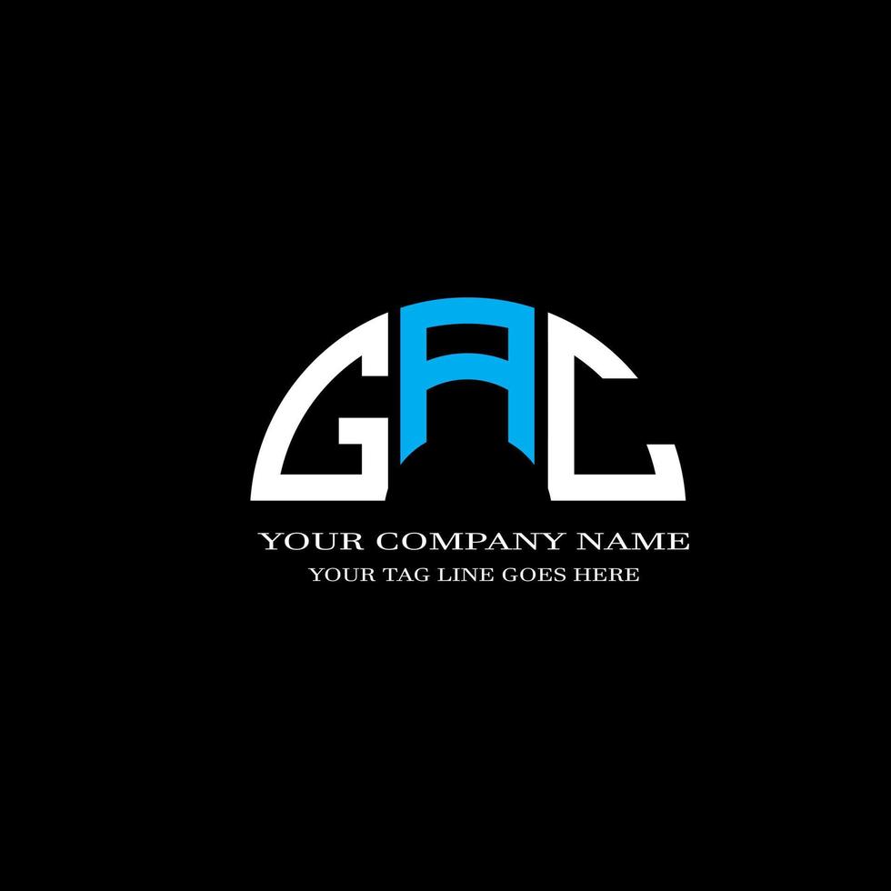 gac lettera logo design creativo con grafica vettoriale