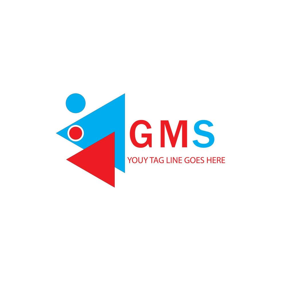 gms lettera logo design creativo con grafica vettoriale