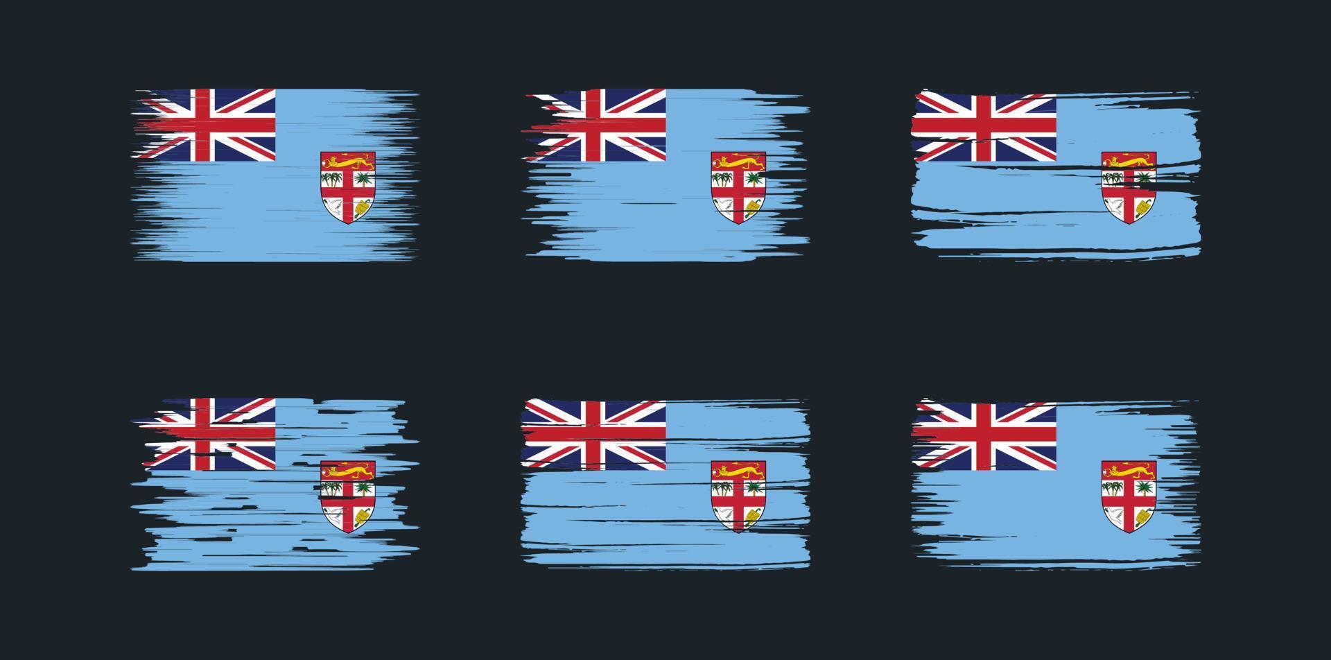 collezione di bandiere delle Figi. bandiera nazionale vettore