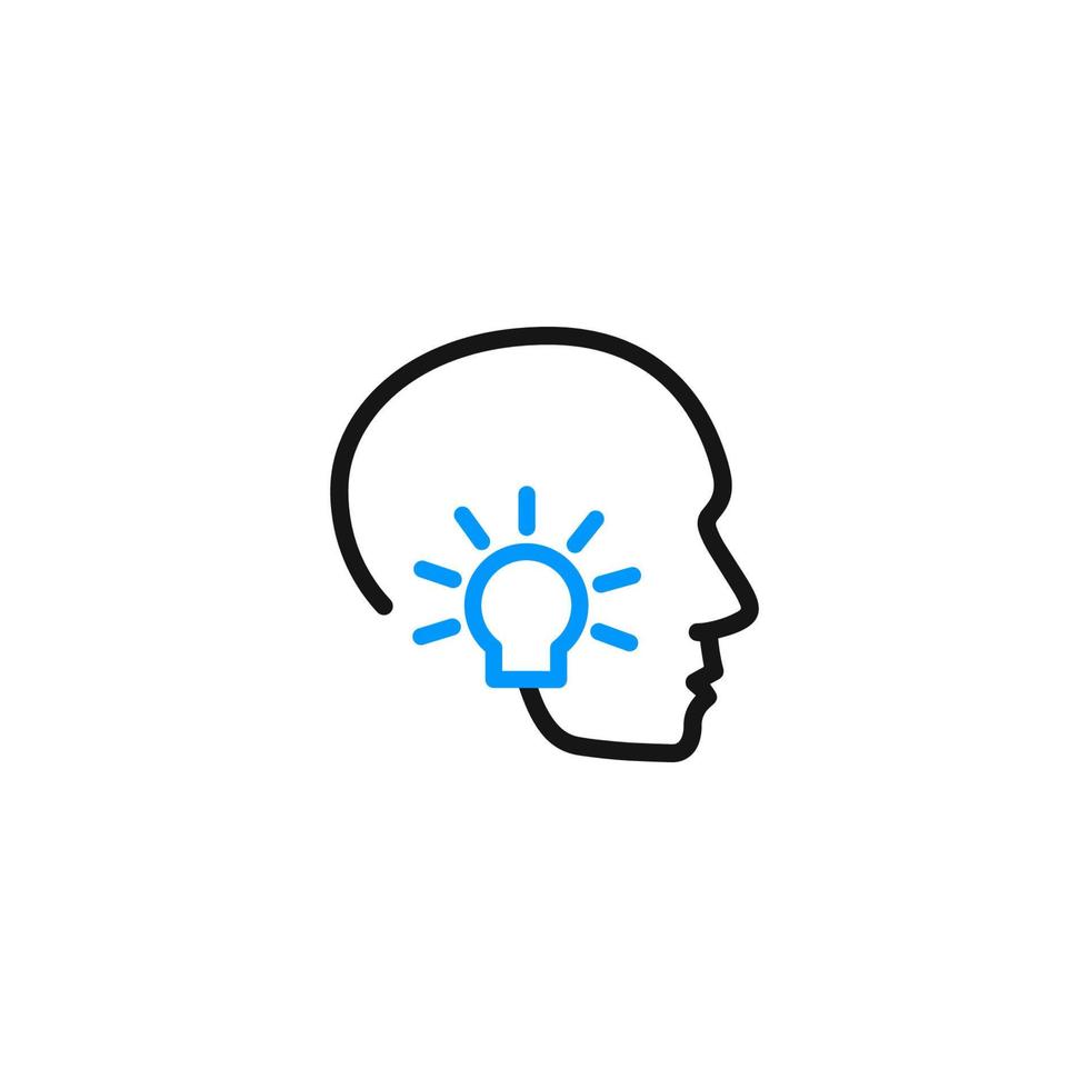 icona dell'idea creativa di brainstorming vettore