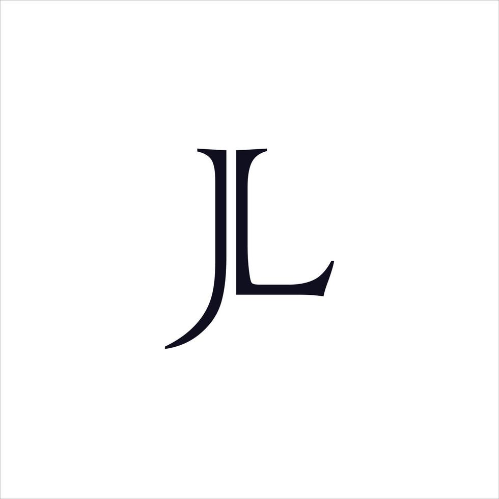 lettera jl design logo vettoriale. vettore