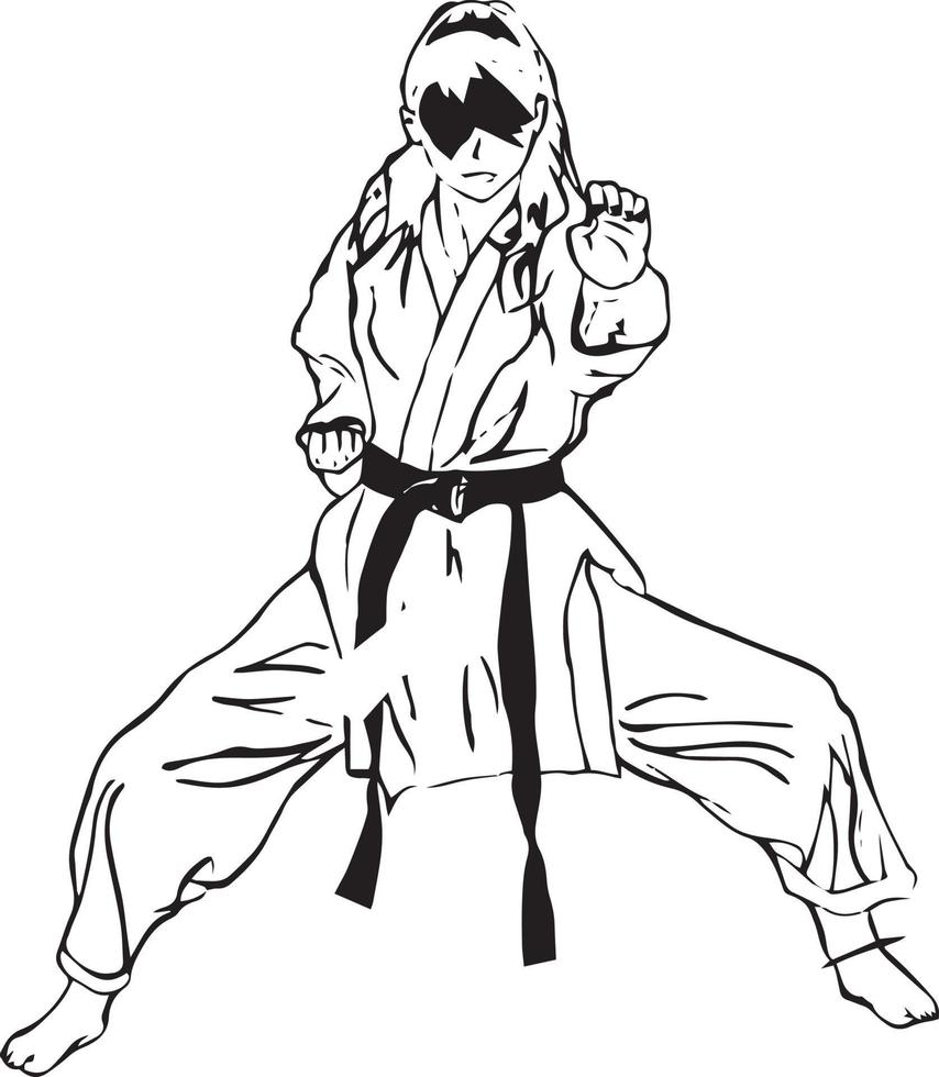 illustrazione vettoriale di karate