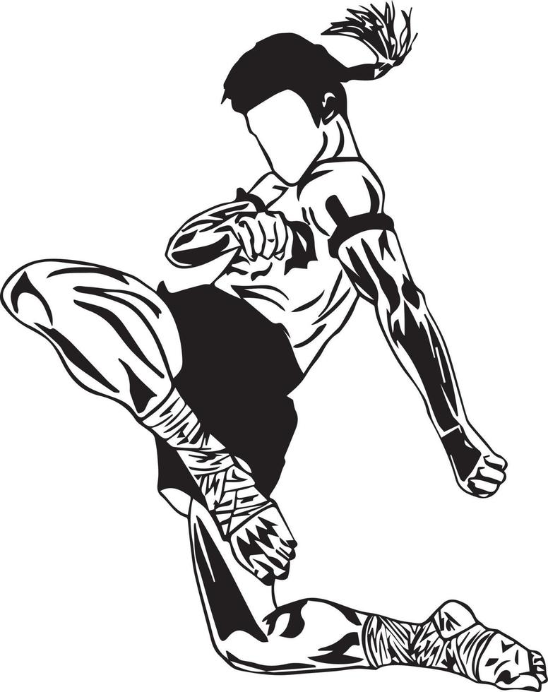 illustrazione vettoriale del logo muaythai