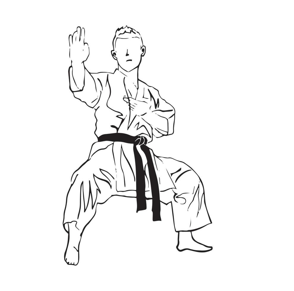 illustrazione vettoriale di karate