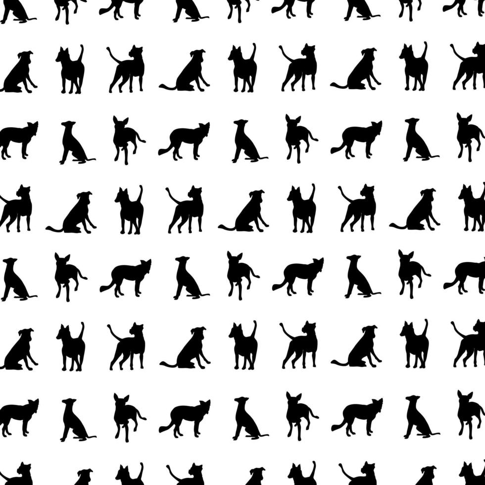 modello di illustrazione vettoriale silhouette cane
