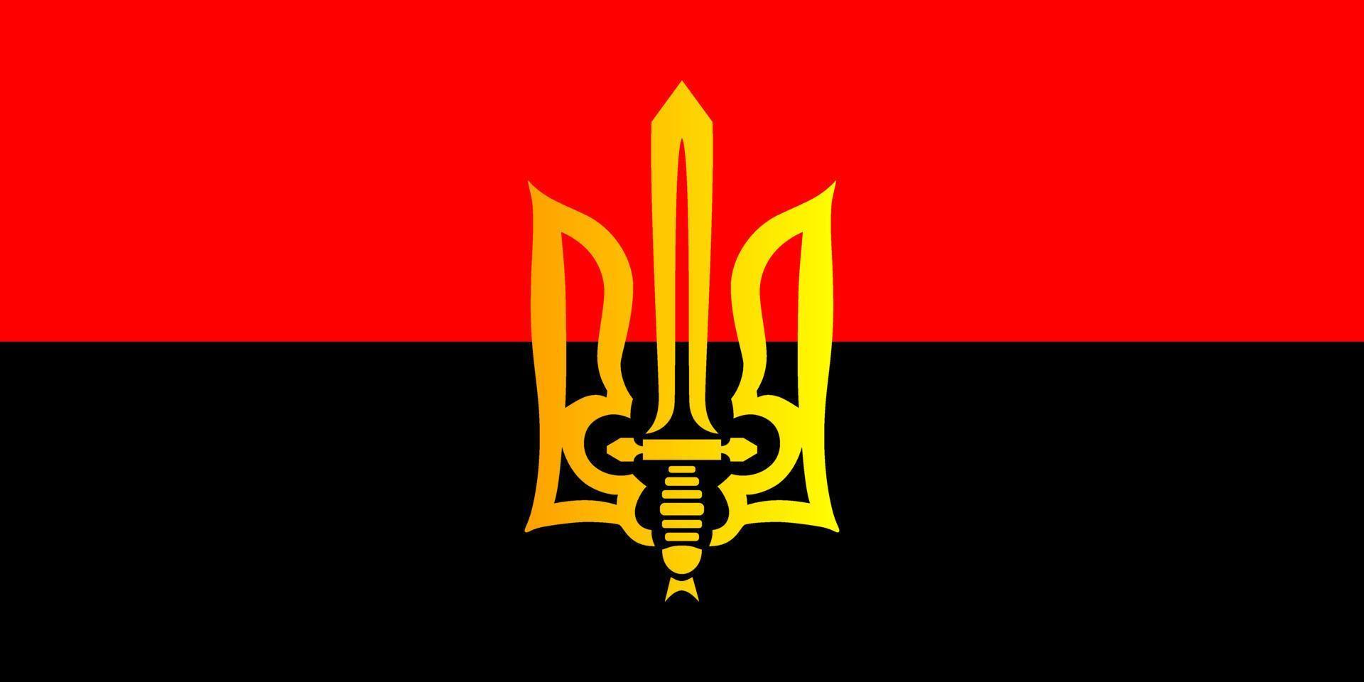 modello di colore della bandiera rossa-nera ribelli ucraini vettore