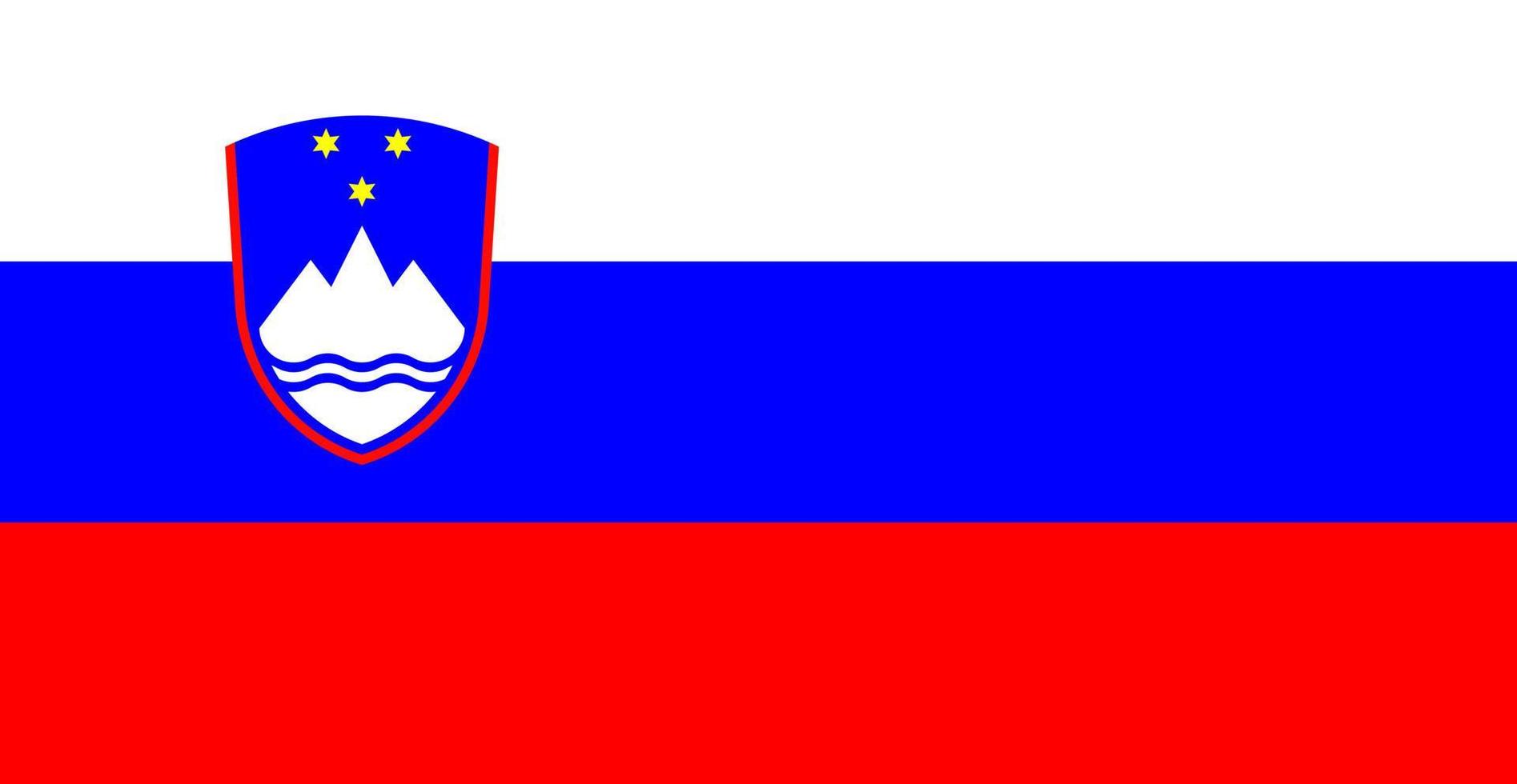 colore isolato illustrazione vettoriale bandiera della slovenia